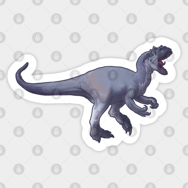 Allosaurus fragilis Sticker by CoffeeBlack